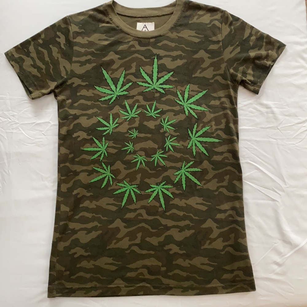 UNIF Army Camo Psy Weed Shirt XS